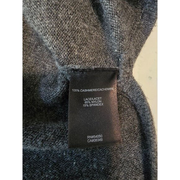 Robert Rodriguez Neiman Marcus Crewneck Sweater 100% Cashmere Lace Back Zip - Picture 5 of 5